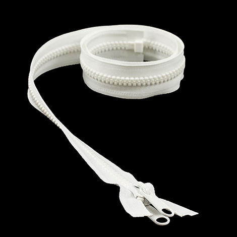 Image for YKK® VISLON® UV #8 Separating Zipper Non-Locking Double Pull Metal Slider #VFUV 36