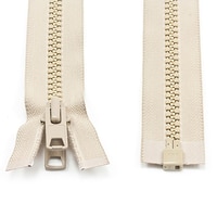 Thumbnail Image for YKK VISLON #10 Separating Zipper Automatic Lock Short Double Pull Metal Slider 60