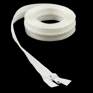 Thumbnail Image for YKK VISLON #5 Separating Zipper Automatic Lock  Single Pull Metal Slider 108" White (ED) (ALT)