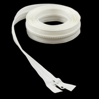 Thumbnail Image for YKK® VISLON® #5 Separating Zipper Automatic Lock Short Single Pull Metal Slider #VSOL56 108" White