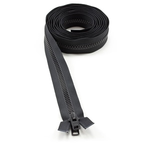 Thumbnail Image for YKK VISLON #10 Separating Zipper Automatic Lock  Double Pull Metal Slider 120" Black