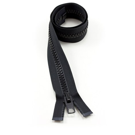 Image for YKK® VISLON® #10 Separating Zipper Automatic Lock Short Single Pull Metal Slider #VFUVOL-106 DA E 24