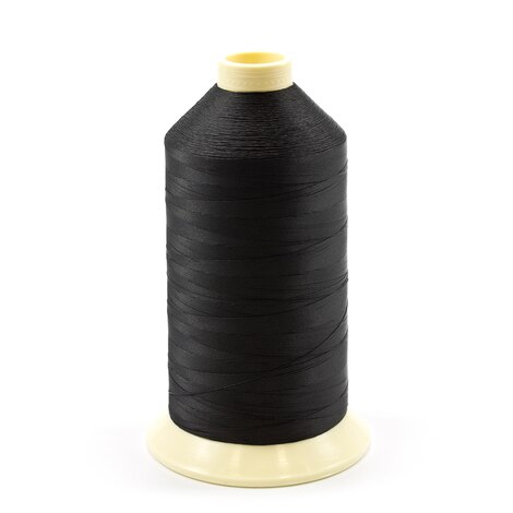Image for Coats Ultra Dee Polyester Thread Soft Non Bonded Gral Anti-Static Finish Size 69 #24 Black 16-oz