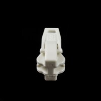 Thumbnail Image for YKK® VISLON® #10 Plastic Sliders #10VFTW Non-Locking Short Double Pull Tab White 1
