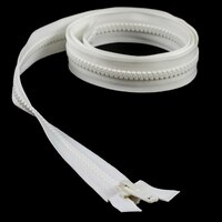 Thumbnail Image for YKK VISLON #10 Separating Zipper Automatic Lock Short Single Pull Plastic Slider 72" White
