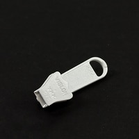 Thumbnail Image for YKK® VISLON® #5 Metal Sliders #5VSDFL Non-Locking Long Single Pull Tab White 1