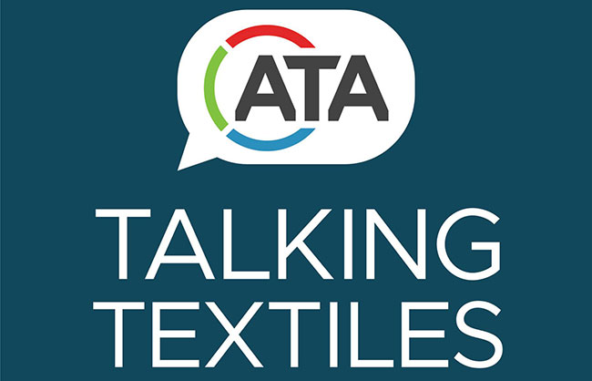 Logo for Advanced Textiles Association ATA Podcast called Talking Textiles