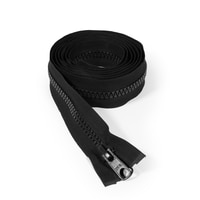 Thumbnail Image for Marinezip #10 Separating Zipper Automatic Lock Short Double Pull Metal Slider  48" Black (EDC) (CLEARANCE)