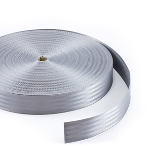 Thumbnail Image for Polyfab Polyester Shade Sail Edge Webbing 2" x 109-yd Silver Gray