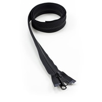 Thumbnail Image for YKK® VISLON® #8 Separating Zipper Automatic Lock Long Double Pull Metal Slider #VFUVOL-87 DXL E 42