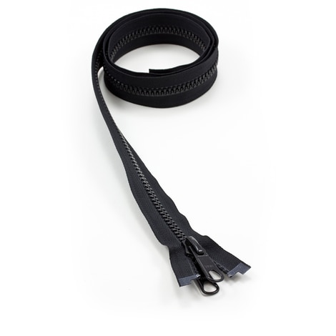 Image for YKK® VISLON® #8 Separating Zipper Automatic Lock Long Double Pull Metal Slider #VFUVOL-87 DXL E 42