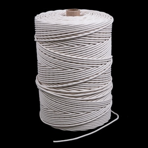 Thumbnail Image for Solid Braided Cotton Ultra Lacing Cord #4.5 9/64" x 1500' White