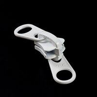 Thumbnail Image for YKK® VISLON® #10 Metal Sliders #10VFDFWW Non-Locking Short Double Pull Tab White 3