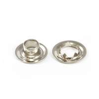 Thumbnail Image for Grommet with Tooth Washer #0 Brass Nickel Plated 1/4