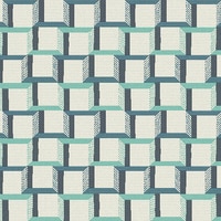 Thumbnail Image for Sunbrella Upholstery #145471-0001 54" Beveled Squares Lagoon (Standard Pack 40 Yards)