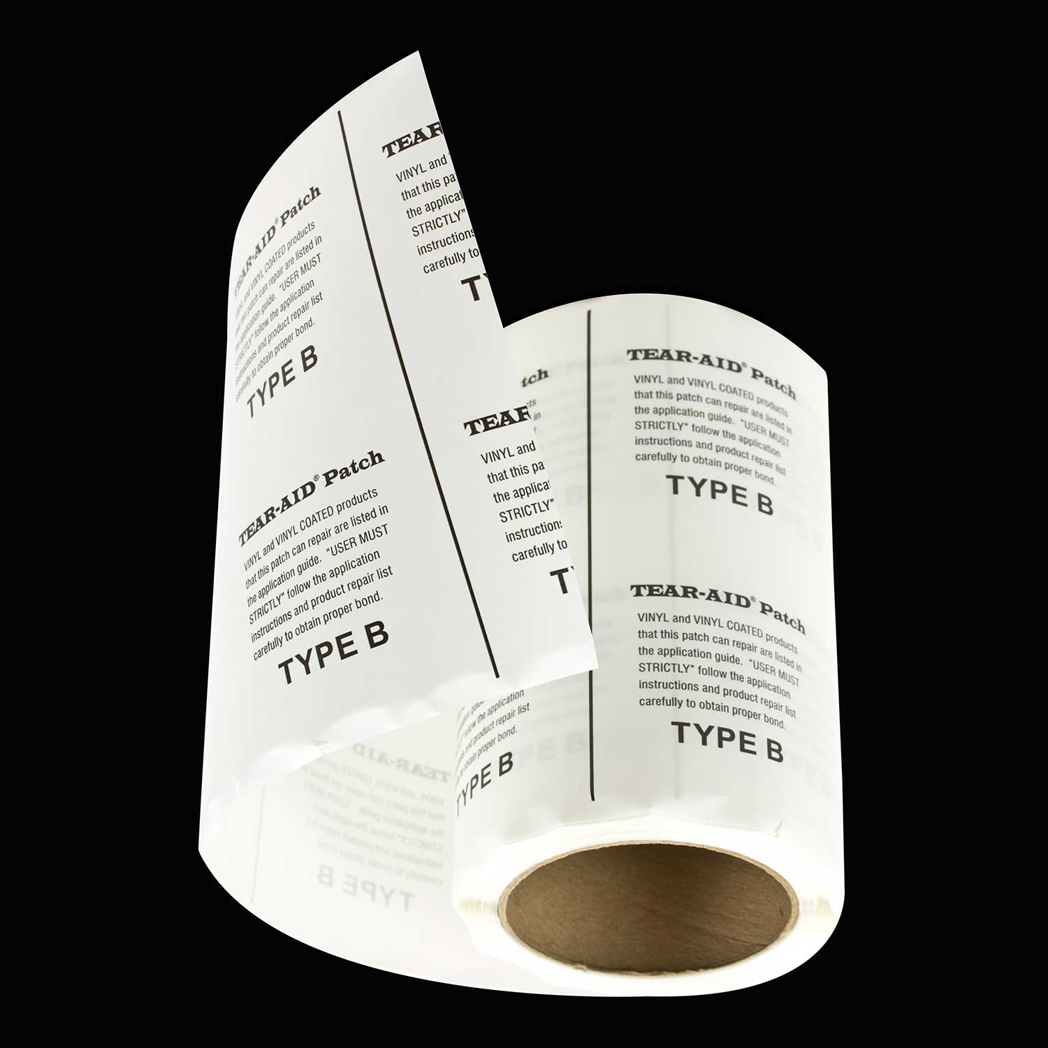 TEAR AID TYPE B EQUIVALENT PATCH-TAPE PVC & TPU REPAIR PATCH 6" X 6" 