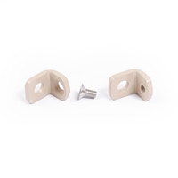 Thumbnail Image for Solair Vertical Curtain Double Gudgeon Cable Attachment Bracket Beige (One ea is 2 Brackets 1 Screw) 4