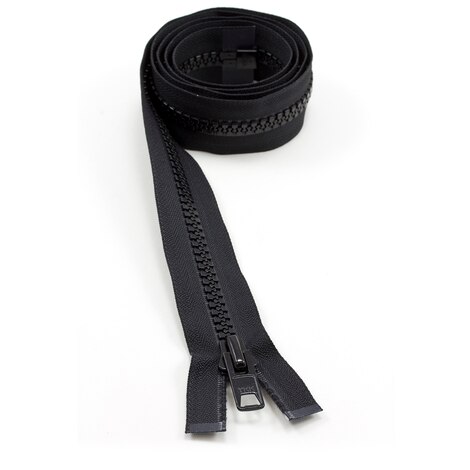 Image for YKK VISLON #10 Separating Zipper Automatic Lock Short Single Pull Metal Slider 48