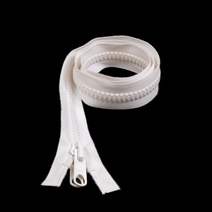 Thumbnail Image for Sunbrella SUNZIP III #10 Separating Zipper Automatic Lock Double Pull Metal Slider  36" White (EDC) (CLEARANCE)