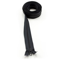 Thumbnail Image for YKK VISLON #10 Separating Zipper Automatic Lock Short Single Pull Metal Slider 72" Black