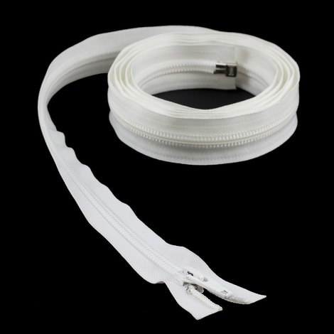 Image for YKK ZIPLON #10 Separating Coil  Zipper Automatic Lock Single Pull Metal Slider #CFOR-106 DA E 96