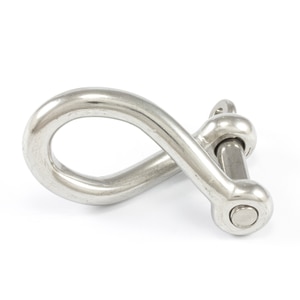 Thumbnail Image for SolaMesh Twisted Dee Shackle Stainless Steel Type 316 10mm (3/8")