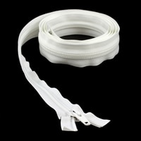 Thumbnail Image for YKK ZIPLON #10 Separating Coil Zipper Automatic Lock Single Pull Metal Slider 84" White