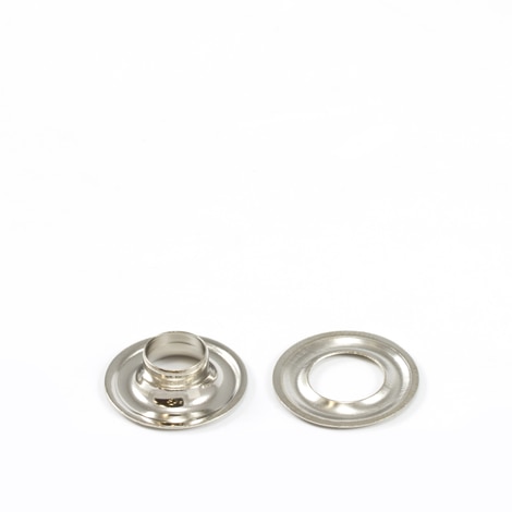 Image for Grommet with Plain Washer #1 Brass Nickel Plated 9/32