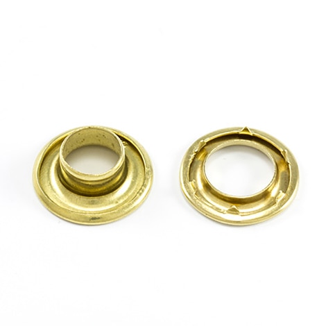 Image for DOT Rolled Rim Grommet with Spur Washer #2 Brass 7/16