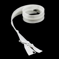 Thumbnail Image for YKK ZIPLON #10 Separating Coil Zipper Non-Locking Double Pull Metal Slider 36