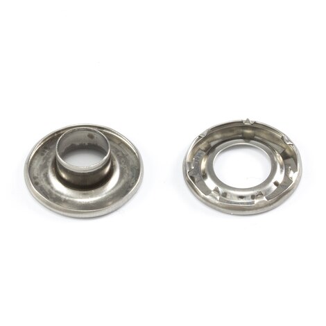 Image for DOT Rolled Rim Self-Piercing Grommet with Spur Washer #2 Stainless Steel 3/8