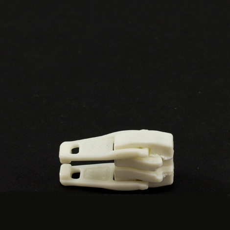 Image for YKK VISLON #5 Plastic Sliders #5VSTW Non-Locking Short Double Pull Tab White (CUS)