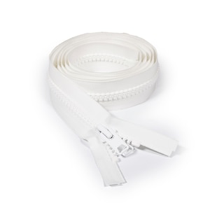 Thumbnail Image for YKK VISLON #10 Separating Zipper Automatic Lock  Double Pull Metal Slider 72" White