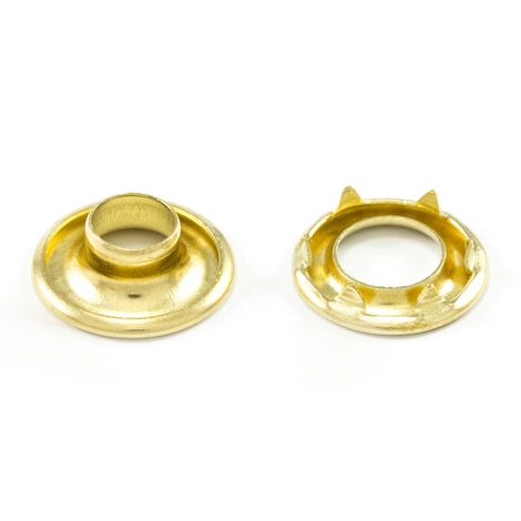 Image for DOT Rolled Rim Grommet with Spur Washer #0 Brass 9/32