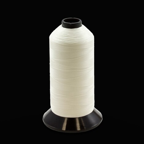 Image for Coats Polymatic Non-Wick Drip-Stop Bonded Monocord Dacron Polyester Thread Left Twist Size 125 White 16-oz  (40620)