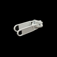 Thumbnail Image for YKK® VISLON® #5 Metal Sliders #5VSDWL Non-Locking Long Double Pull Tab White 6