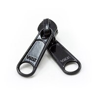 Thumbnail Image for YKK® ZIPLON® Metal Sliders #5CNDW3L Non-Locking Long Double Pull Tab Black 1