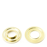 Thumbnail Image for Grommet with Plain Washer #6 Brass 13/16