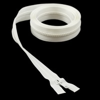 Thumbnail Image for YKK VISLON #5 Separating Zipper Automatic Lock Short Single Pull Metal Slider 72" White