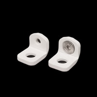Thumbnail Image for Solair Vertical Curtain Double Gudgeon Cable Attachment Bracket White (One ea is 2 Brackets 1 Screw)