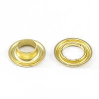 Thumbnail Image for DOT Self-Piercing Grommet with Grip Tooth Washer #2 Brass 3/8" 500-pk