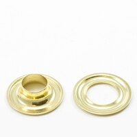 Thumbnail Image for Grommet with Plain Washer #2 Brass 3/8