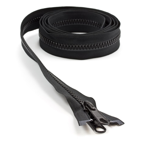 Image for YKK VISLON #8 Separating Zipper Automatic Lock Long Double Pull Metal Slider 66