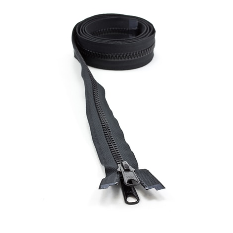 Image for YKK VISLON #8 Separating Zipper Automatic Lock Long Double Pull Metal Slider 60