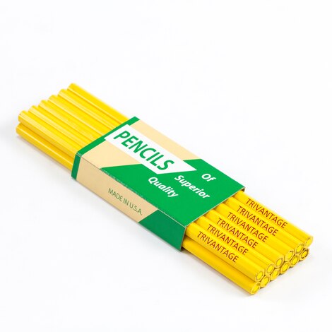 Image for Fabric Marking Pencils Yellow Lead Hex 72-pk
