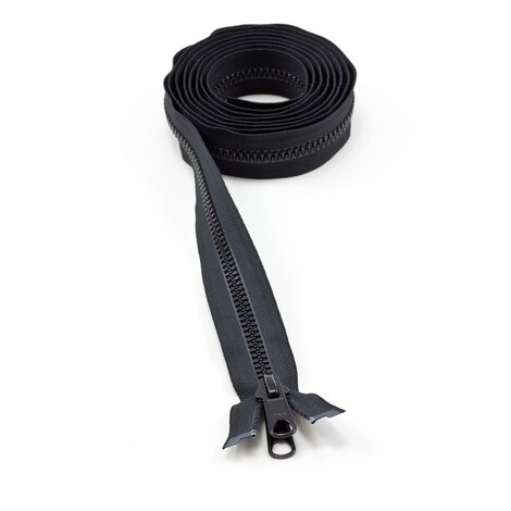 Image for YKK VISLON #8 Separating Zipper Automatic Lock Long Double Pull Metal Slider 96