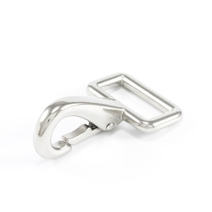 Thumbnail Image for Snap Hook #248B-0 Nickel Plated Brass Solid Square Eye 1"