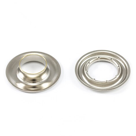 Image for DOT Self-Piercing Grommet with Grip Tooth Washer #3 Nickel 7/16