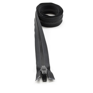 Thumbnail Image for YKK VISLON #10 Separating Zipper Automatic Lock Double Pull Plastic Slider 48" Black