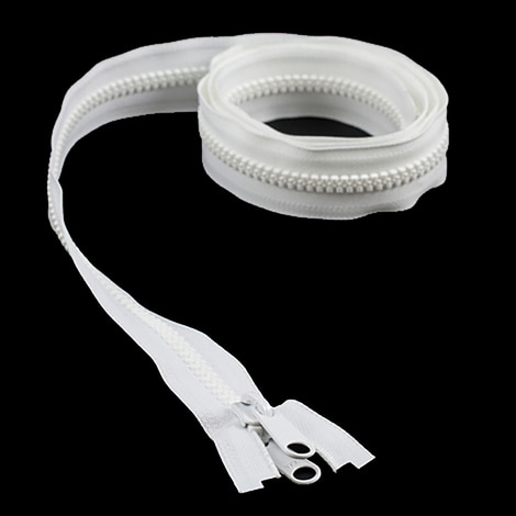 Image for YKK® VISLON® UV #8 Separating Zipper Non-Locking Double Pull Metal Slider #VFUV 72